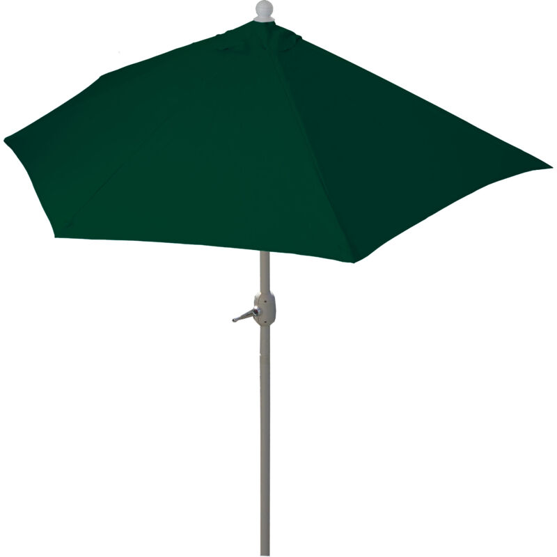 foto del prodotto hhg ombrellone da parete balcone salvaspazio mezzaluna semicircolare parla 145x285x252cm verde senza base