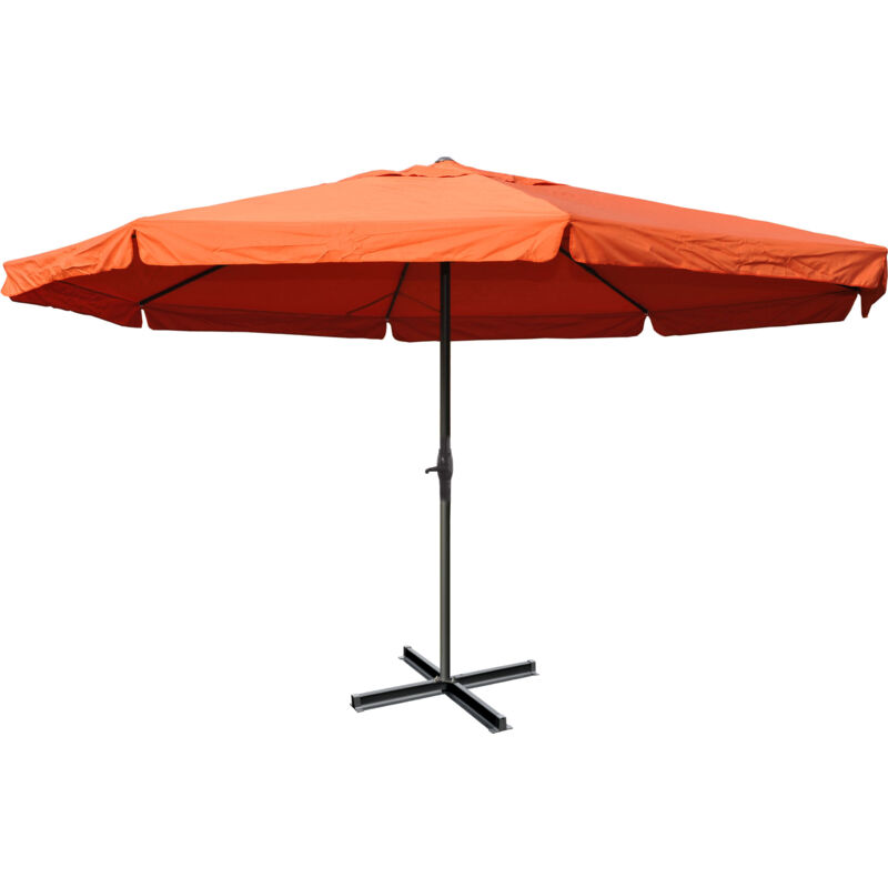 foto del prodotto hhg ombrellone giardino spiaggia t45 merano pro con volante pro 500cm senza base arancione