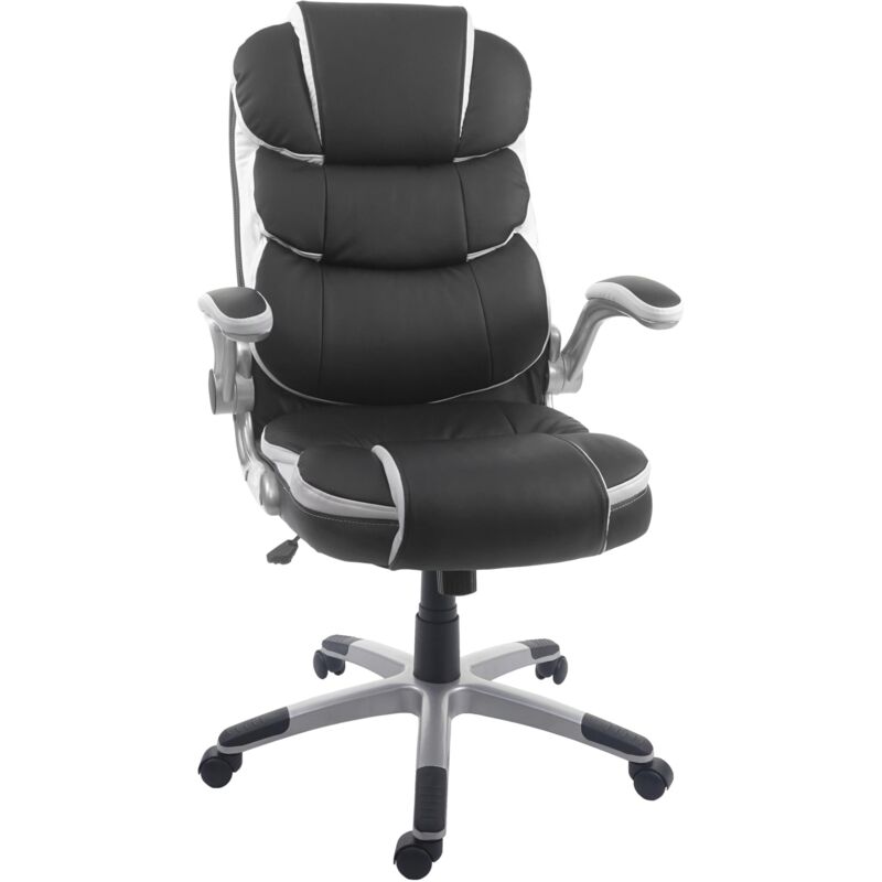 foto del prodotto hhg poltrona sedia ufficio girevole regolabile 507 ergonomica ecopelle nero