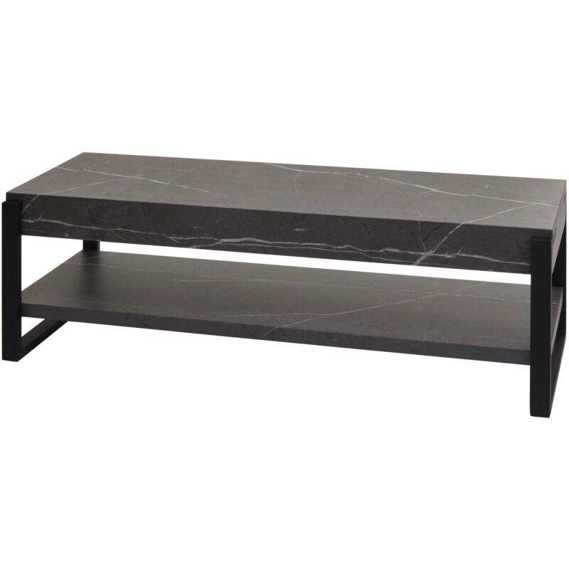 foto del prodotto hhg porta tv lowboard da salotto 703 42x120x44cm ferro verniciato mdf effetto marmo