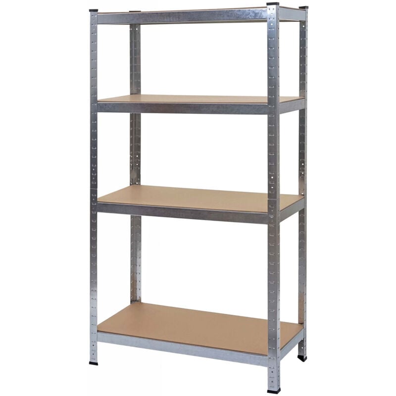 foto del prodotto hhg scaffale officina ufficio 085 mdf metallo 40x80x160cm 4x ripiani grigio