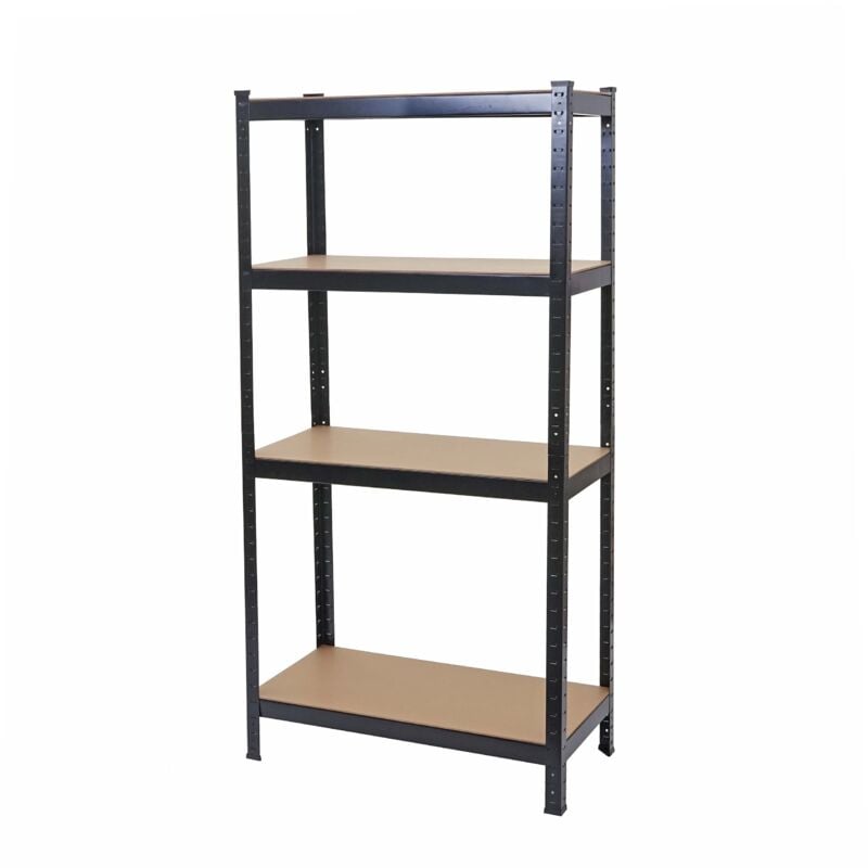 foto del prodotto hhg scaffale officina ufficio 085 mdf metallo 40x80x160cm 4x ripiani nero