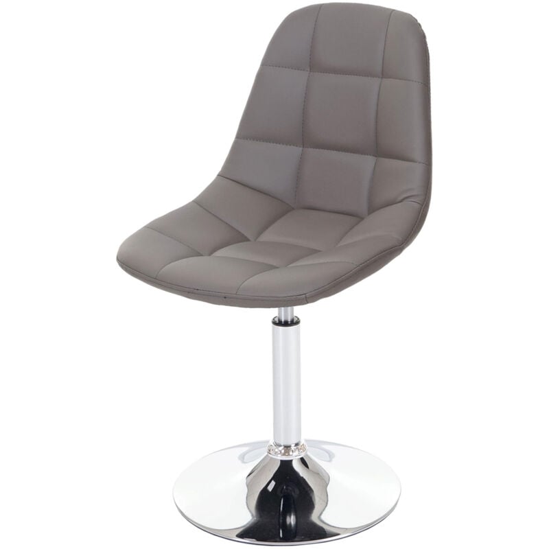 foto del prodotto hhg sedia sgabello soggiorno moderno sala pranzo elegante 856 ecopelle grigio
