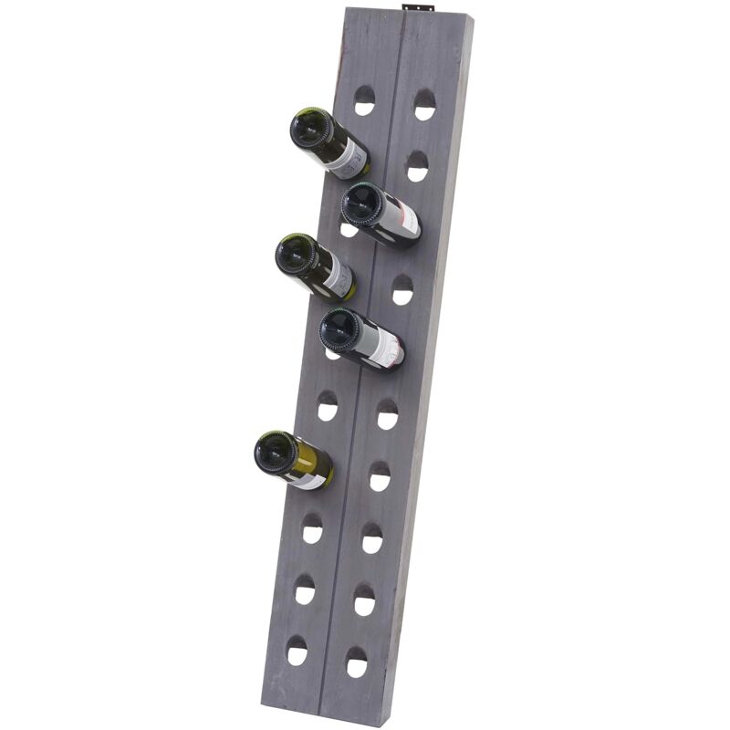 foto del prodotto hhg serie vintage portabottiglie 131 legno paulonia 120x22x5cm grigio