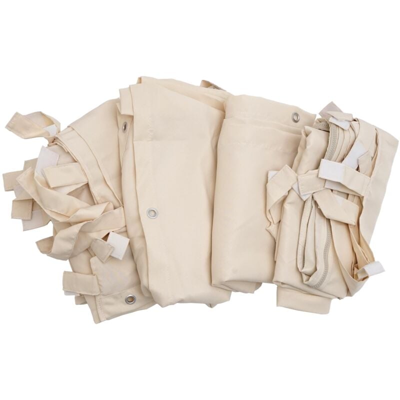 foto del prodotto hhg - set 4x tende per gazebo pergola a parete 927 3x3m poliestere avorio