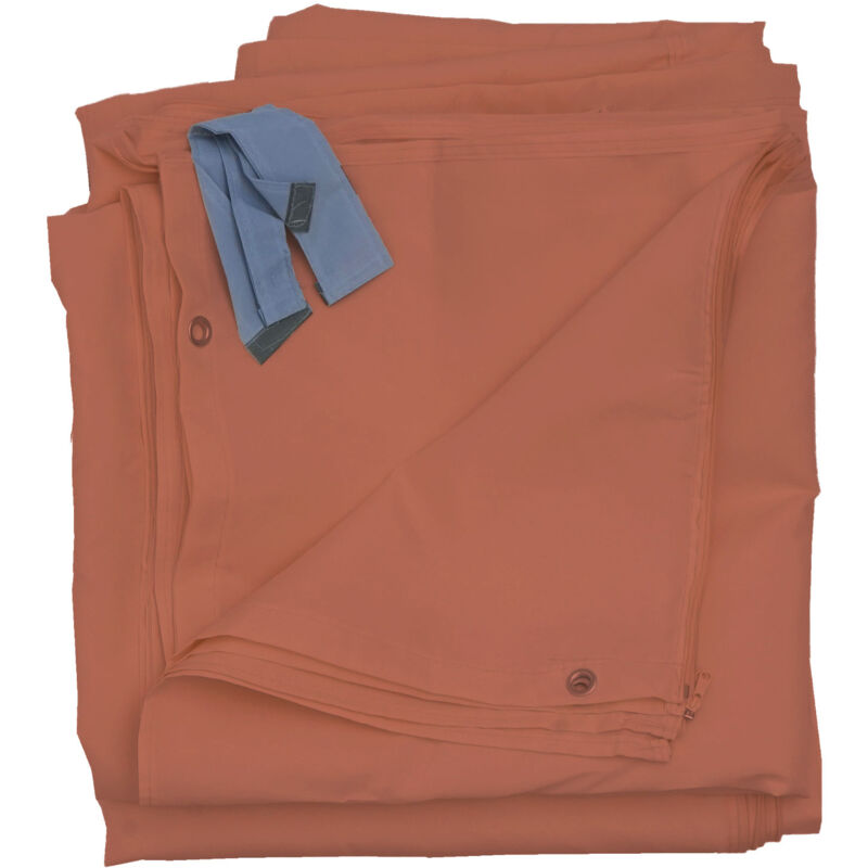 foto del prodotto hhg - set 4x tende per gazebo pergola baldacchino cadice 4x4m poliestere arancione