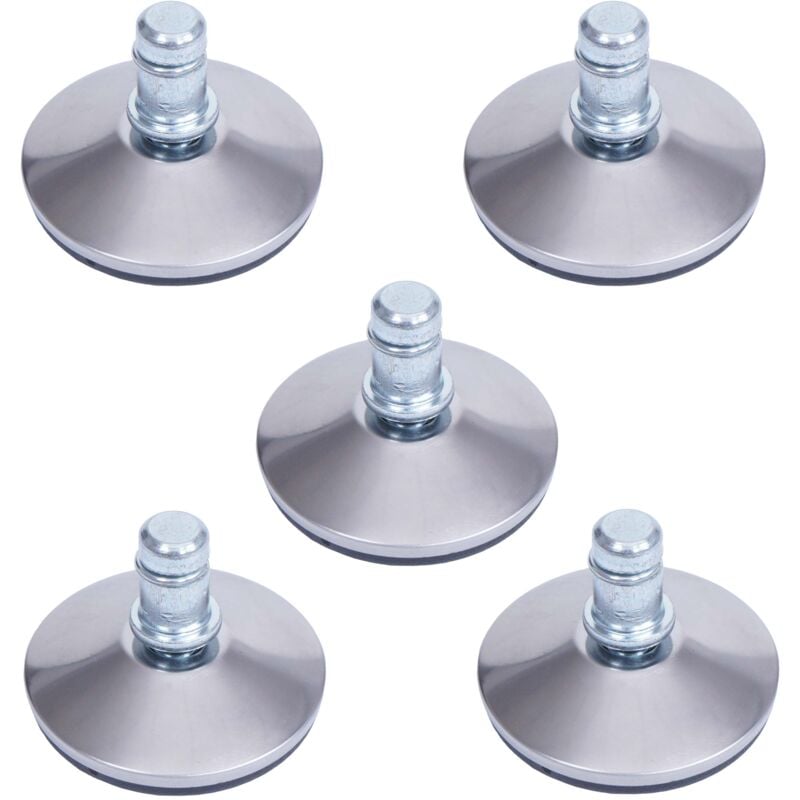 foto del prodotto hhg set 5x piedini supporti fissi per sedie da ufficio 912 plastica metallo 11mm grigio
