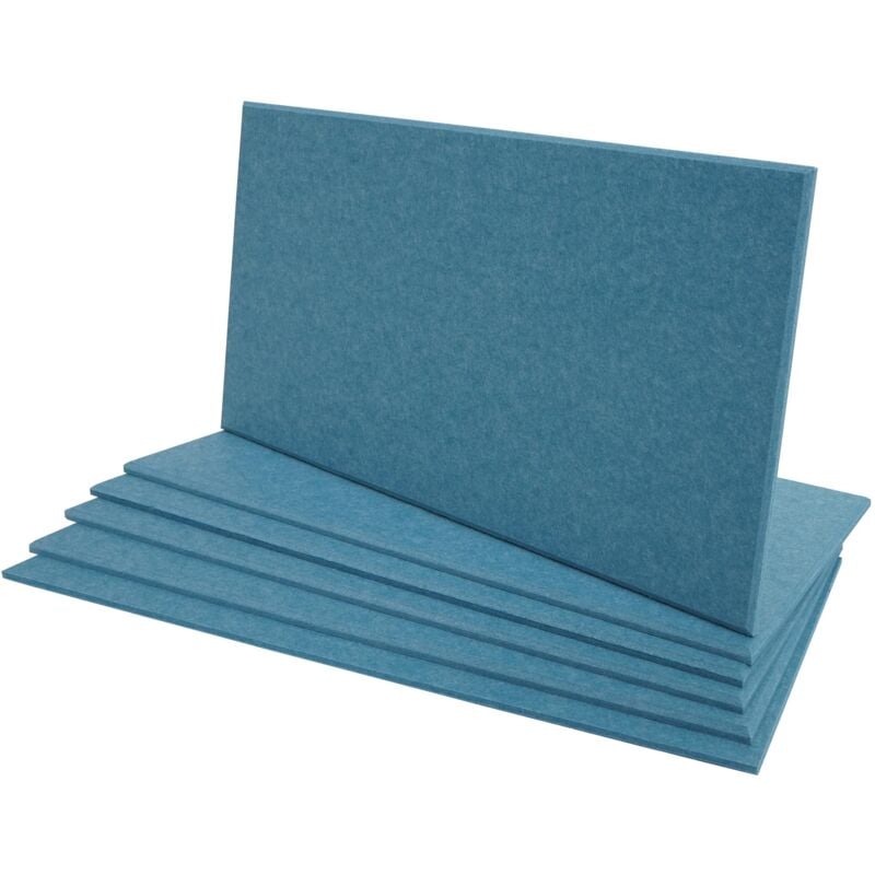 foto del prodotto hhg - set 6x pannelli acustici fonoisolanti da parete 60x30cm 1mq 576 tessuto blu