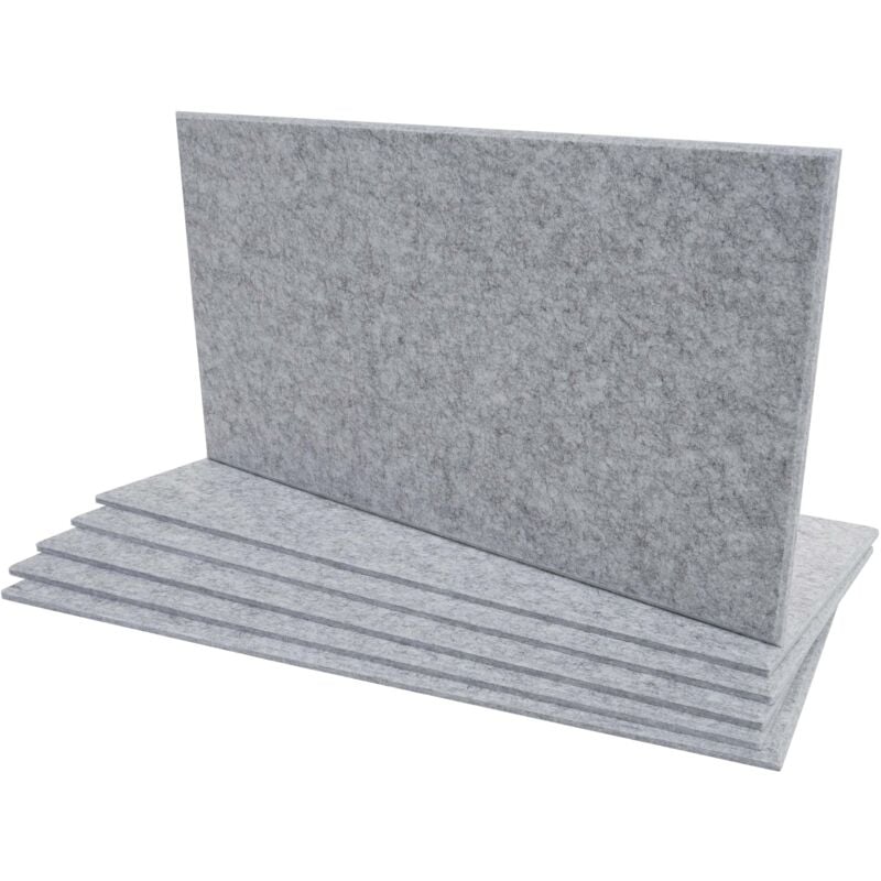 foto del prodotto hhg set 6x pannelli acustici fonoisolanti da parete 60x30cm 1mq 576 tessuto grigio chiaro