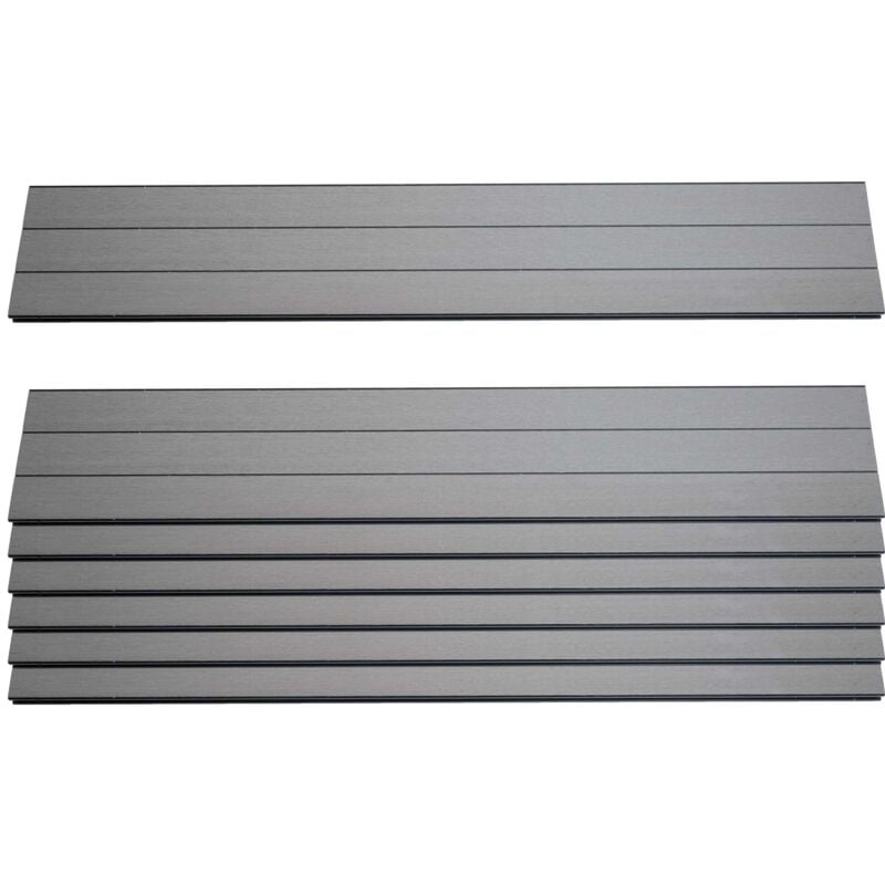 foto del prodotto hhg set 7x listelli per pannelli frangivento fendivista privacy sarthe wpc 90cm grigio