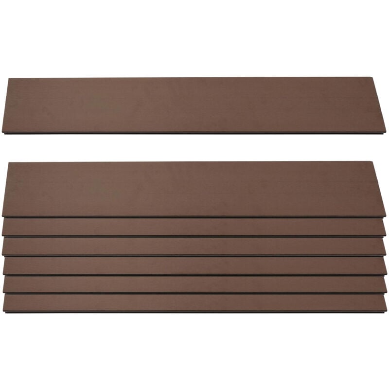 foto del prodotto hhg set 7x listelli per pannelli frangivento fendivista privacy sarthe wpc 90cm marrone