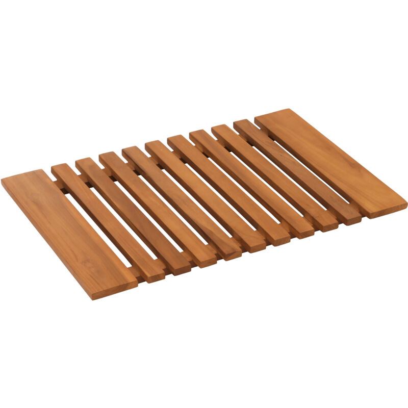 foto del prodotto hhg tappetino in teak 793, per doccia sauna piscina, teak di qualit b durame, 20 30 anni , 4x60x40cm