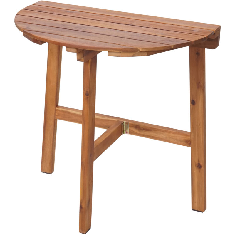 foto del prodotto hhg tavolino pieghevole giardino balcone interni esterni 576 legno acacia 71x70x34cm