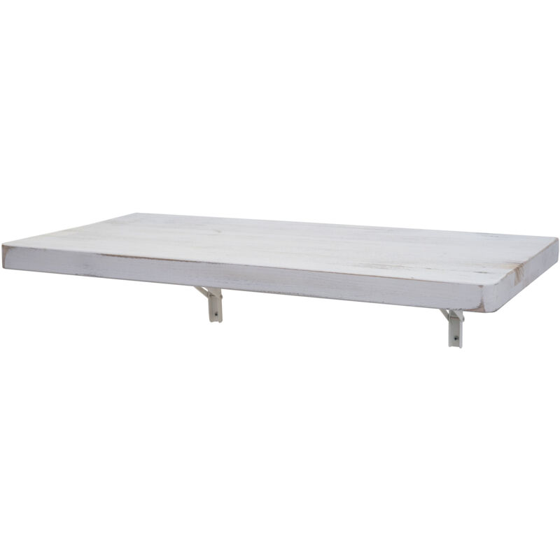 foto del prodotto hhg tavolino scrivania mensola pieghevole sideboard da parete salvaspazio 418 100x50cm bianco