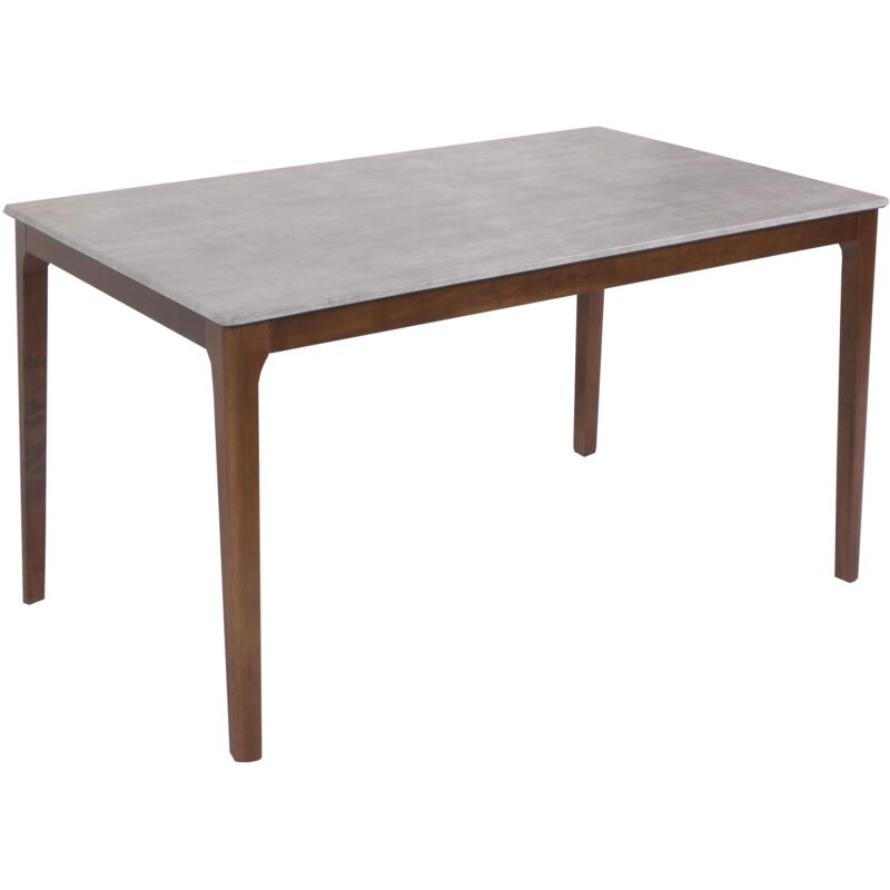 foto del prodotto hhg tavolo pranzo salotto soggiorno 933 76x135x80cm laminato hpl legno scuro effetto pietra