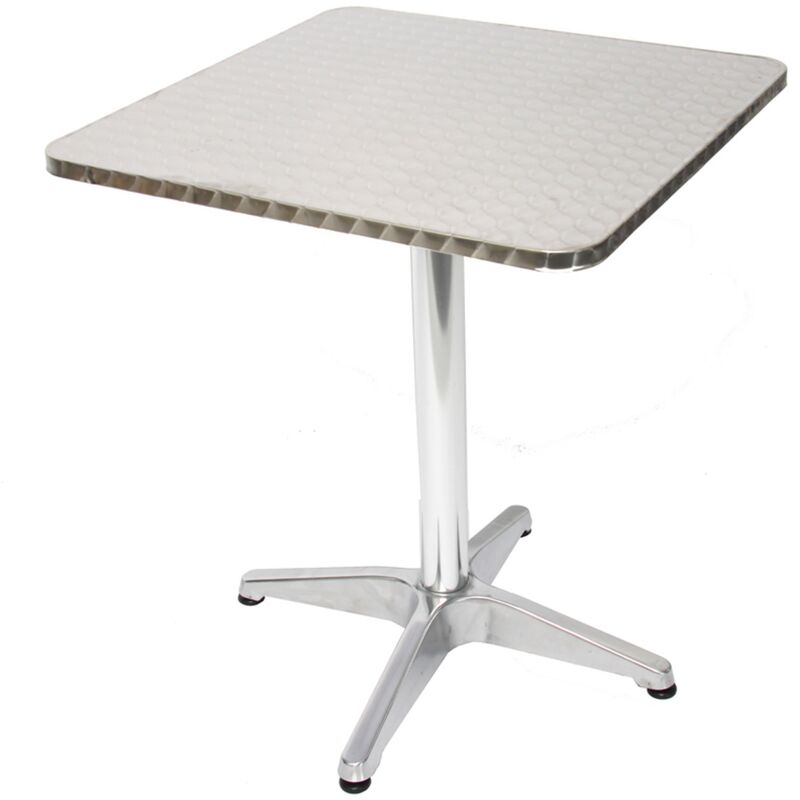 foto del prodotto hhg tavolo tavolino bistro bar giardino m28 alluminio quadrato 60x60x70cm