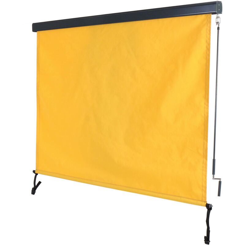foto del prodotto hhg tenda da sole verticale avvolgibile per finestra 621 180x250cm giallo