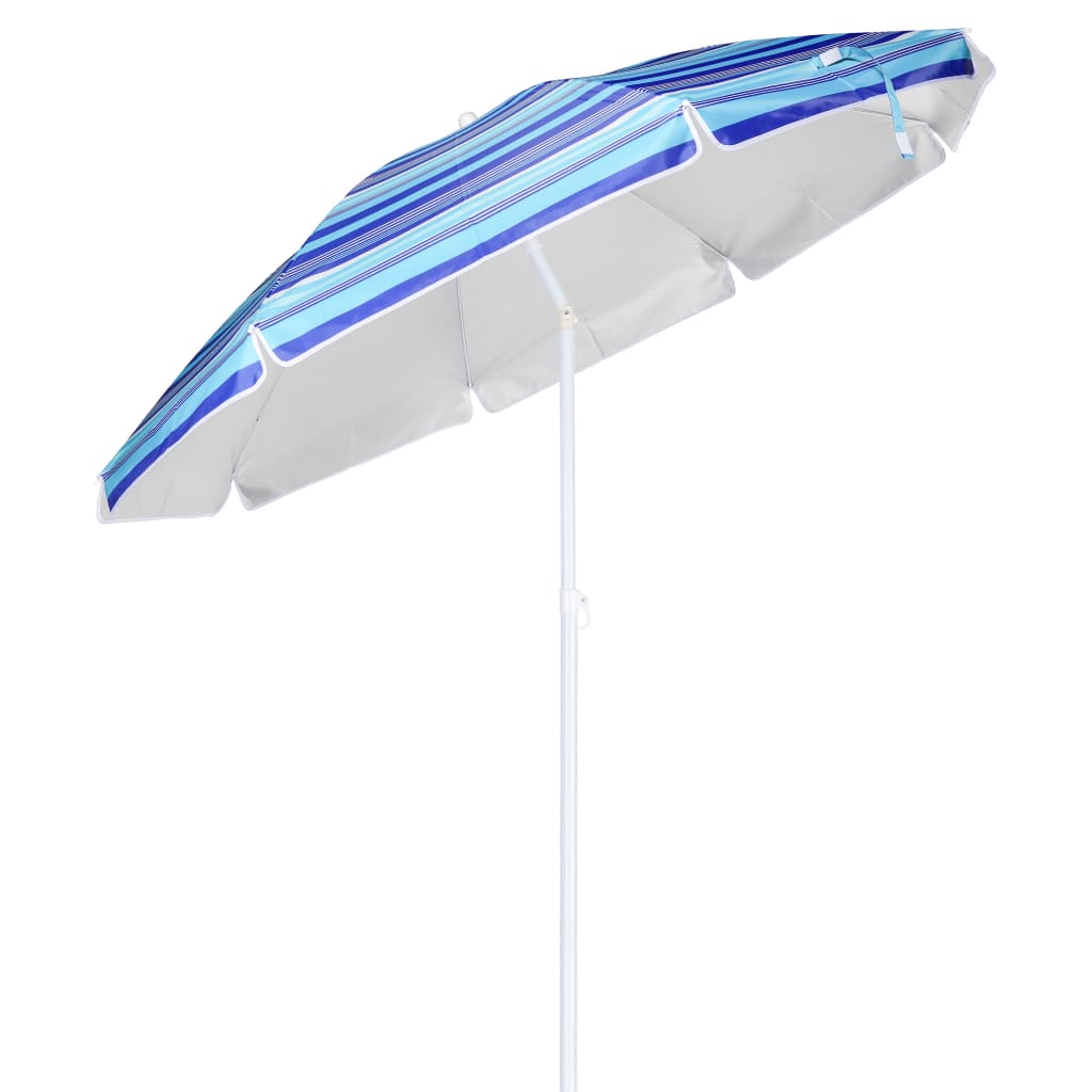 foto del prodotto hi ombrellone da spiaggia 200 cm blu a righe cod mxl 25147