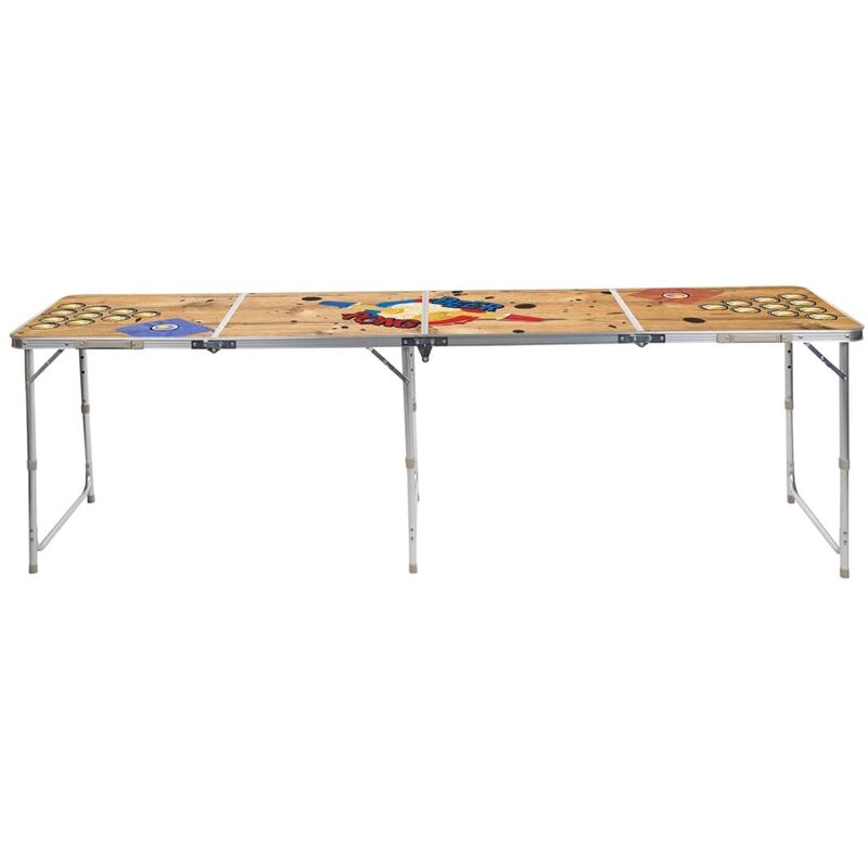foto del prodotto hi tavolo pieghevole birra pong 240x60x55 cm mdf e alluminio