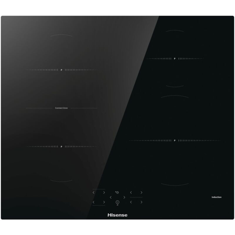 foto del prodotto hi6421bsc. colore del prodotto nero, posizionamento dell apparecchio da incasso, dimensione della larghezza del piano cottura 59.5 cm. tipo di