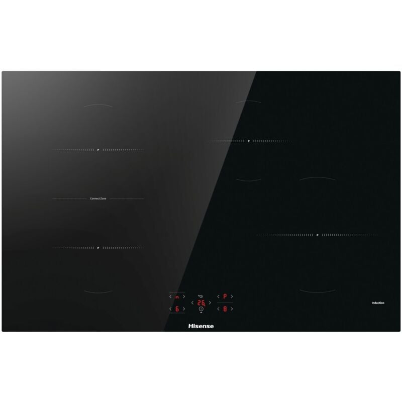 foto del prodotto hi8421bsc. colore del prodotto nero, posizionamento dell apparecchio da incasso, dimensione della larghezza del piano cottura 80 cm. tipo di