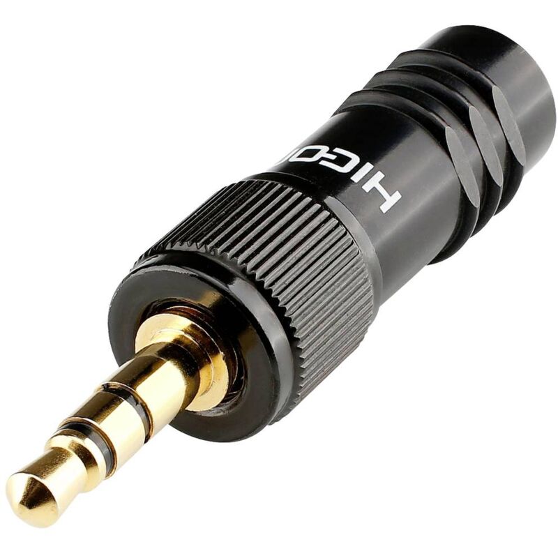 foto del prodotto hicon hi j35s screw m jack 3.5 mm spina dritta numero poli num 3 stereo nero 1 pz.