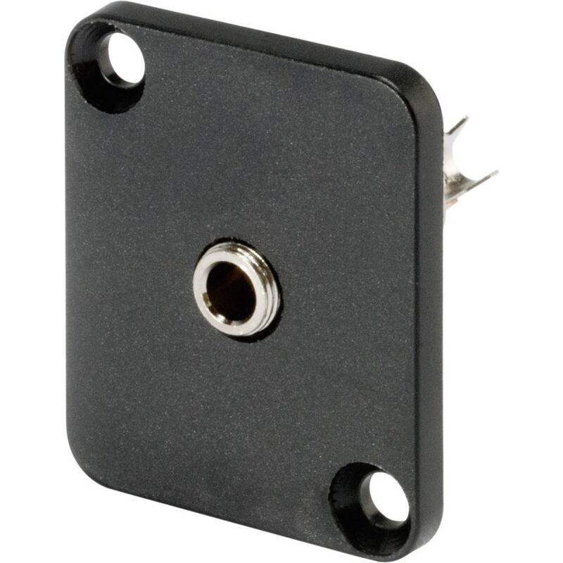 foto del prodotto hicon hi j35sefd jack 3.5 mm presa a pannello contatti dritti numero poli num 3 stereo nero 1 pz.
