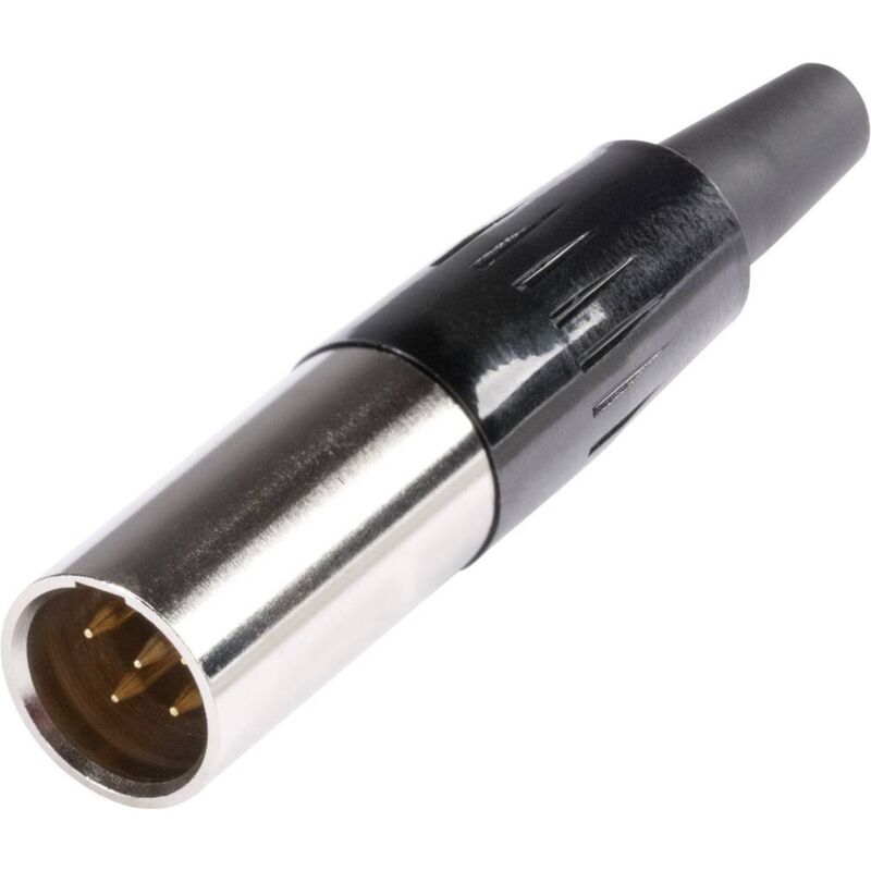 foto del prodotto hicon hi xmcm5 mini connettore xlr spina dritta numero poli num 5 argento 1 pz.