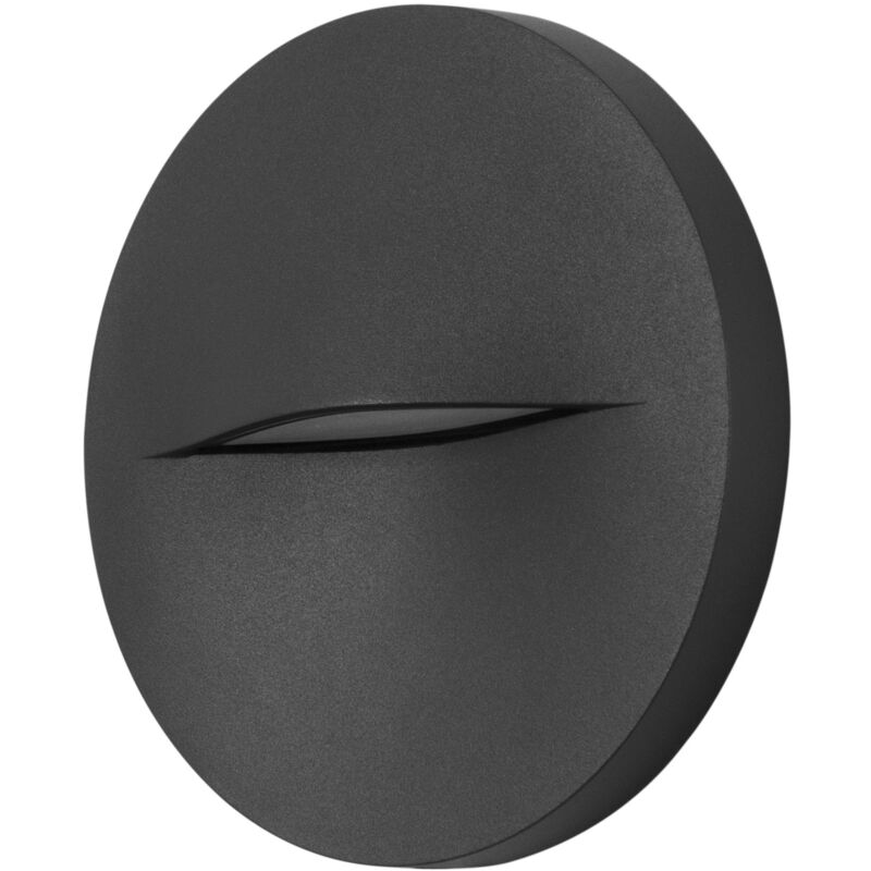 foto del prodotto hide aplique de pared led circular para se alizaci n de caminos y rodapi s con luz neutra 4000k color gris urbano