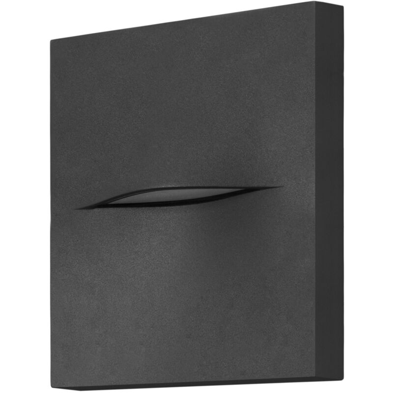 foto del prodotto hide aplique de pared led cuadrado para se alizaci n de caminos y rodapi s con luz neutra 4000k color gris urbano