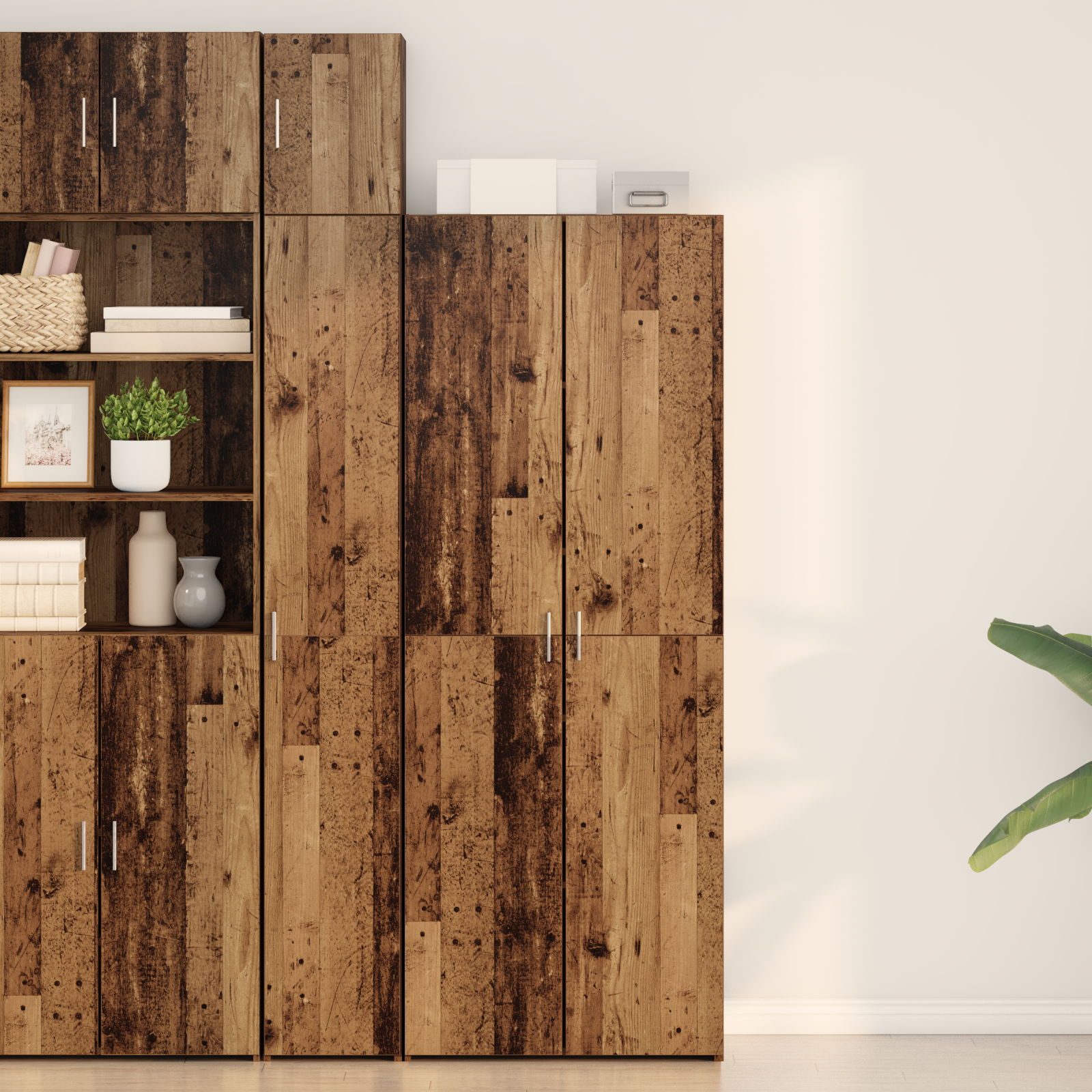 foto del prodotto highboard legno invecchiato 70x42.5x185 cm legno ingegnerizzato
