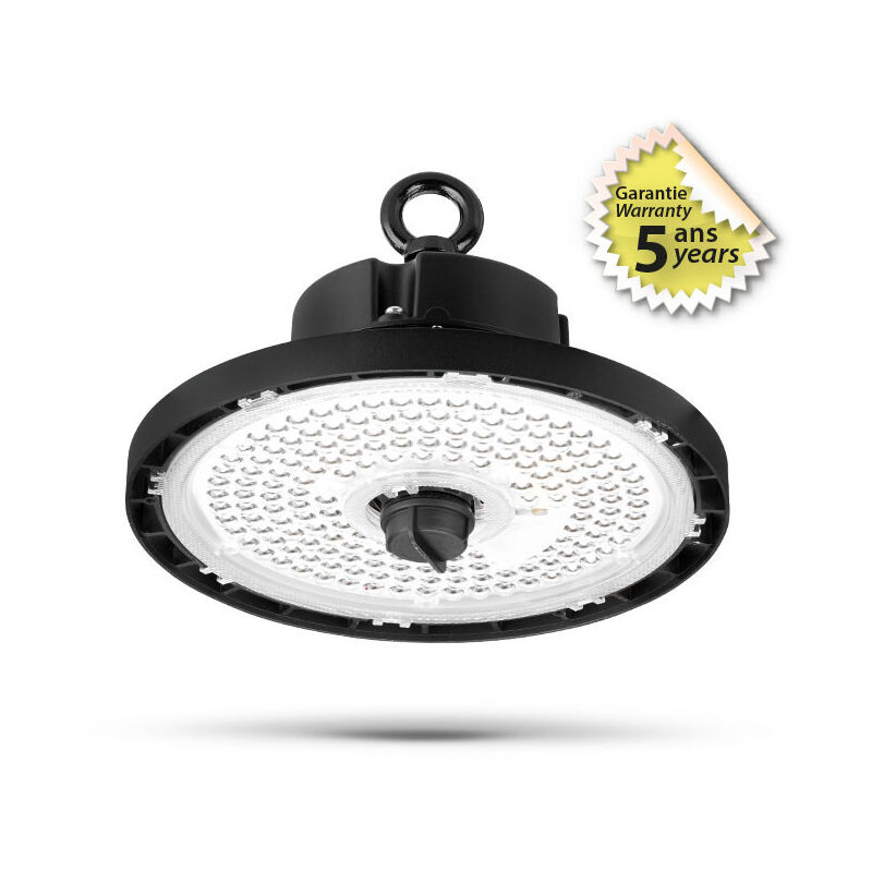 foto del prodotto hight bay led 120w 22000lm 4000k ip65 nero 266mm garanzia di 5 anni