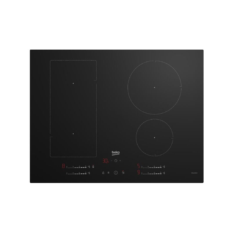 foto del prodotto hii74700uf. colore del prodotto nero, posizionamento dell apparecchio da incasso, dimensione della larghezza del piano cottura 70 cm. tipo di