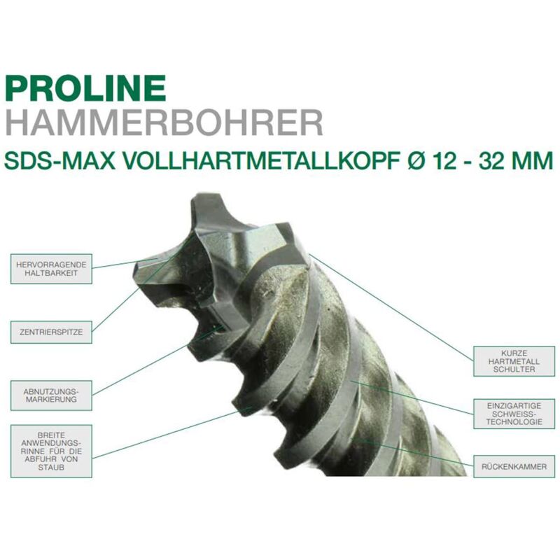 foto del prodotto hikoki 40017121 sds max bohrer, bit sds max trapano super 40 x 1200 mm 1320 millimetri gl 