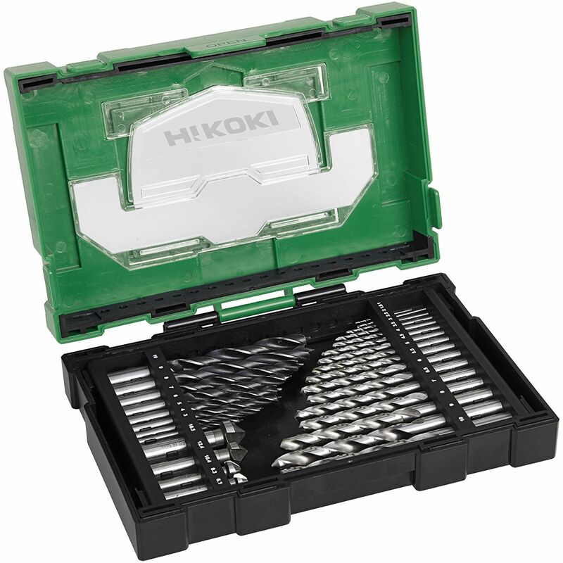 foto del prodotto hikoki 40030031 hss per trapano svasatura e set di 40030031 29 pezzi box iii , 10 w, 240 v