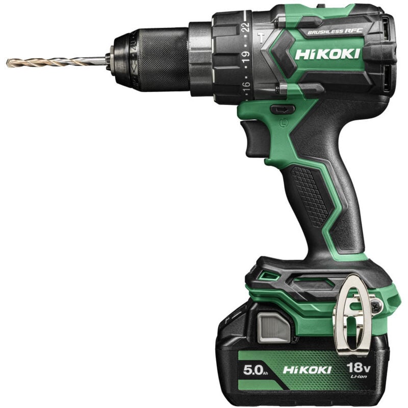 foto del prodotto hikoki dv18dcwpz trapano a percussione 18v brushless 140nm con 2 batterie