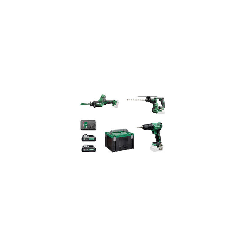 foto del prodotto hikoki hitachi set trapano segaccio tassellatore kc12skb 12v