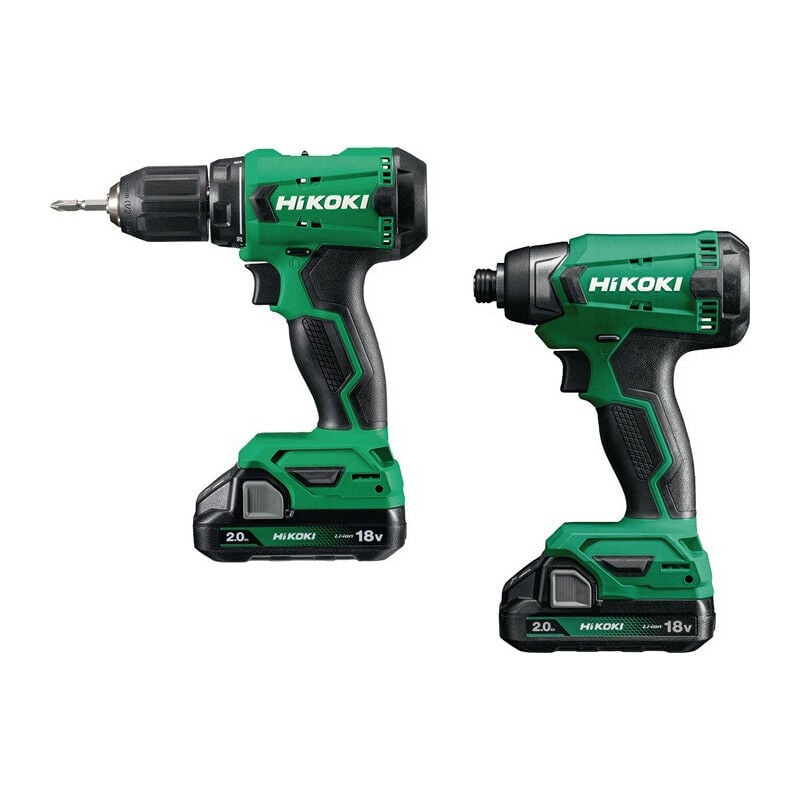 foto del prodotto hikoki kit combin perceuse visseuse sans fil kc18da 18 v 2 ah 1,5 13 mm