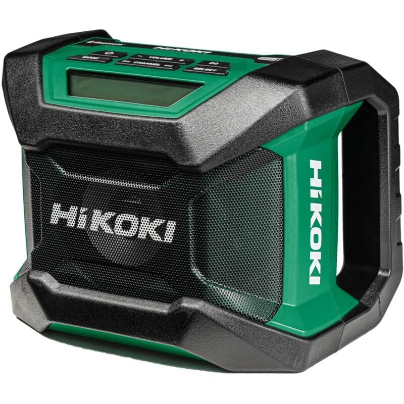 foto del prodotto hikoki radio da cantiere 18 v bluetooth, dab fm, design robusto, alto volume, lunga durata, incluso adattatore ac senza batteria e