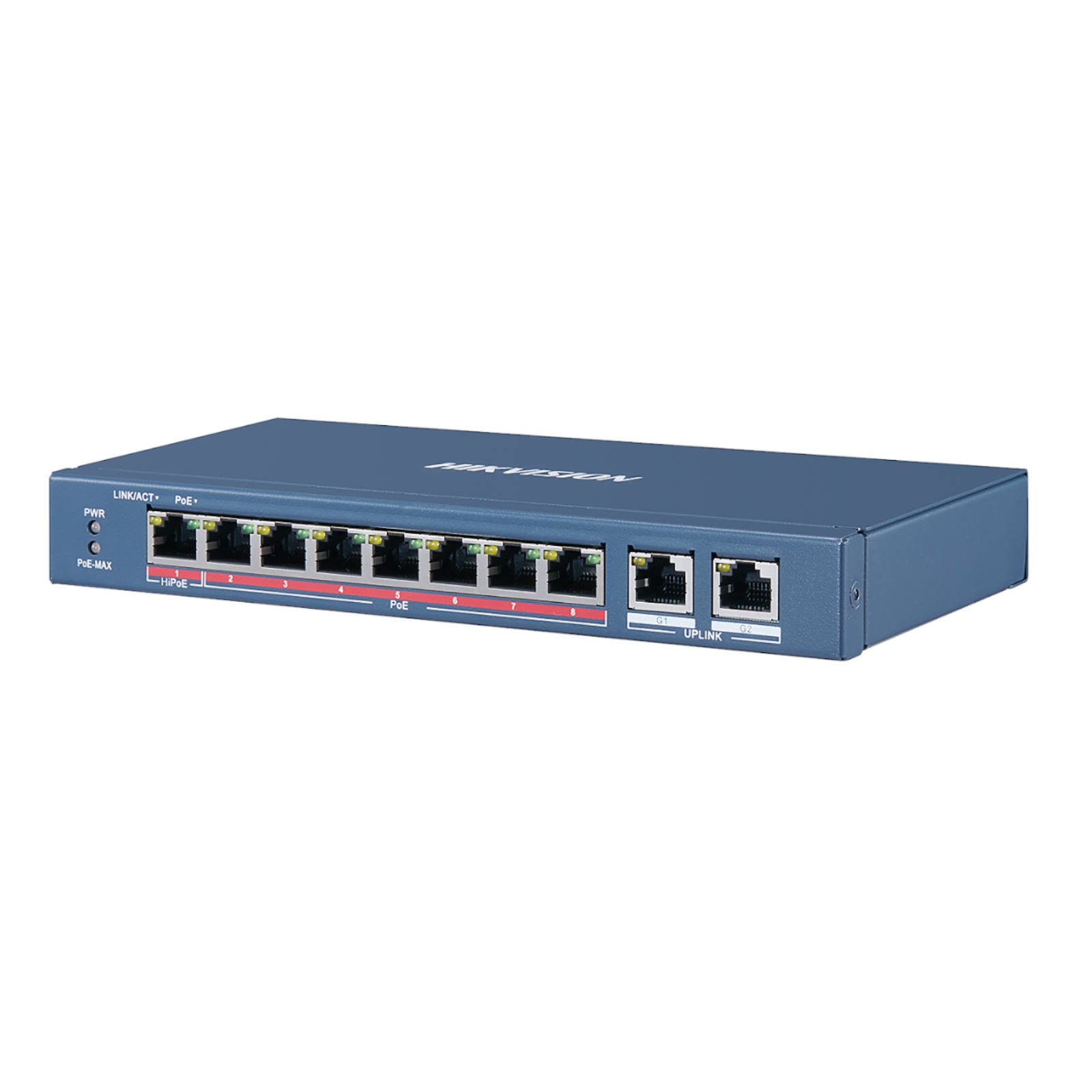foto del prodotto hikvision 8 porte fast ethernet unmanaged poe switch ds-3e0310hp-e