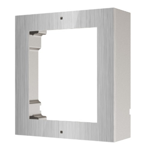 foto del prodotto hikvision cornice 1 modulo. contiene cornice e scatola da parete per posto esterno silver in alluminio ds kd acw1 s