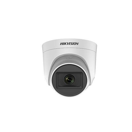 foto del prodotto hikvision ds-2ce76h0t-itpf c telecamera turret dome camera 5 mpx con audio 2,8 mm ir 20m 4 in 1