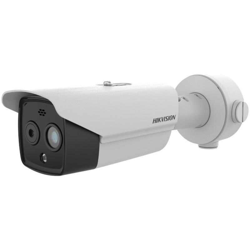foto del prodotto hikvision ds 2td2628 10 qa telecamera termica ip bullet dual biespectral 9,7mm heatpro 256x192 4m ir30 luce bianca 30m ip67 12 24v poe