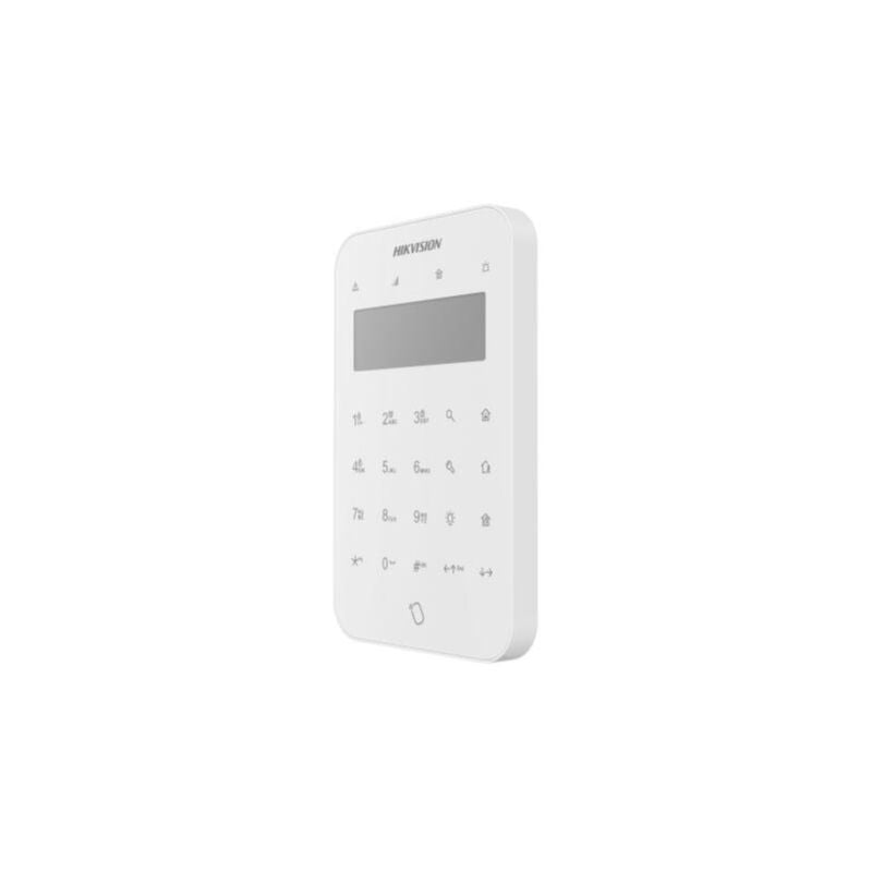 foto del prodotto hikvision ds pk1 lt we tastiera via radio lcd wireless axpro