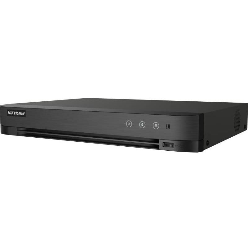 foto del prodotto hikvision dvr 16 canali turbohd 8 canali ip 5 megapixel lite 3k lite audio de two way coax face recognition acusense 1 bay de hdd output de