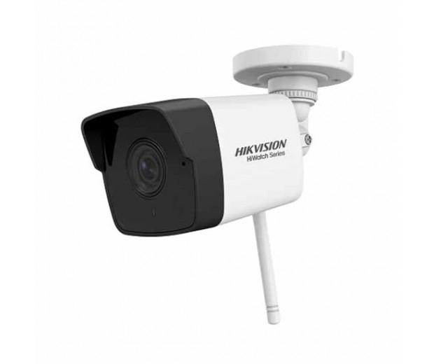 foto del prodotto hikvision hiwatch series telecamera bullet ip wifi hd 1080p 2mpx 2.8mm h.265 audio slot sd ip66