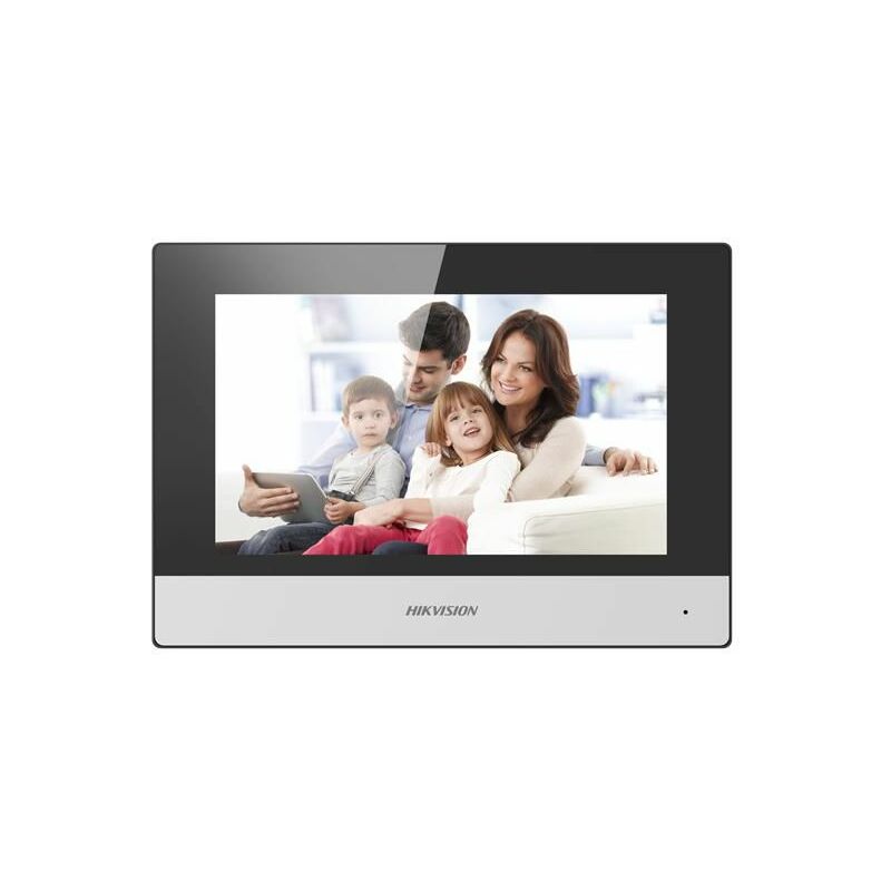 foto del prodotto hikvision stazione interna wifi display da 7 pollici slot microsd per scheda tf e istantanee bl ds kh6320 wte2