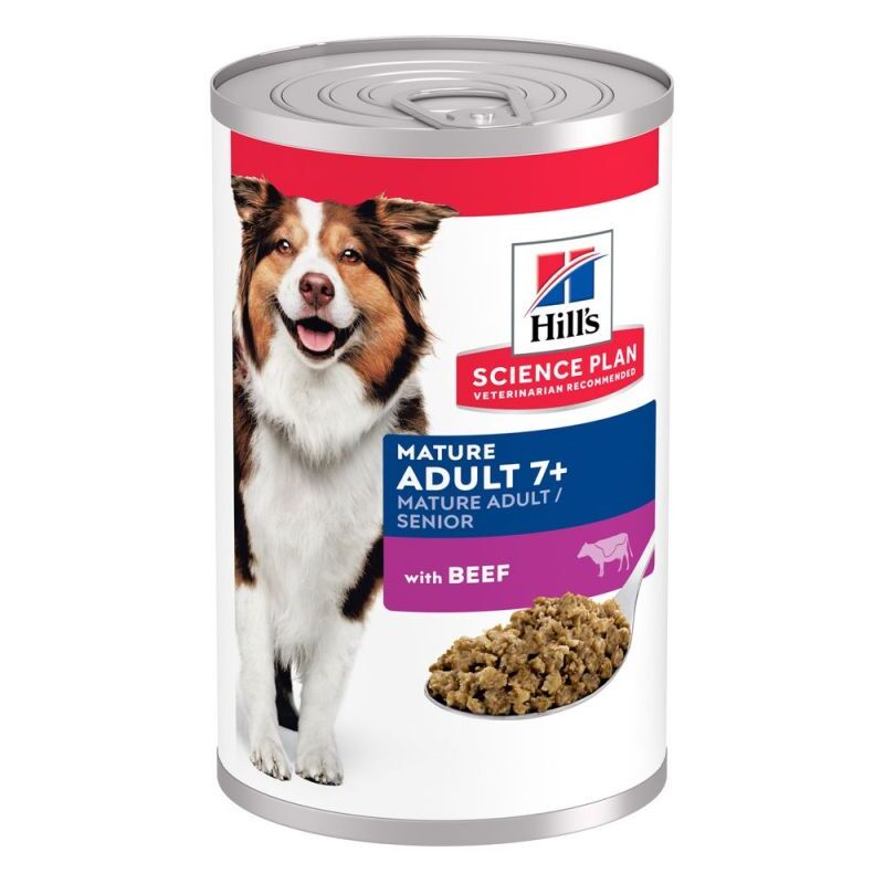 foto del prodotto hill s cane science plan mature 7 370gr manzo