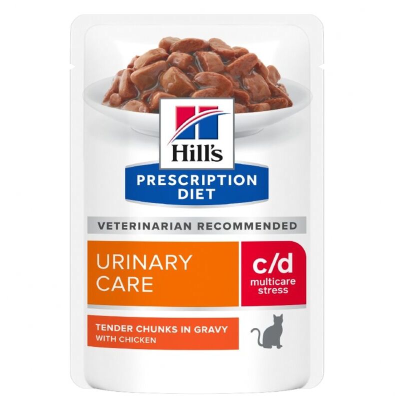foto del prodotto hill s pet nutrition hill s gatto prescription diet c d urinary care stress 85gr pollo