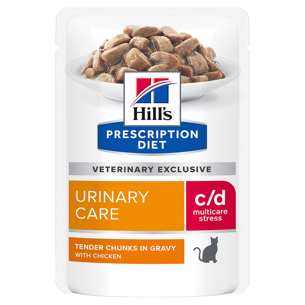 foto del prodotto hill s prescription diet c d urinary stress umido per gatti pollo 12 x 85 g